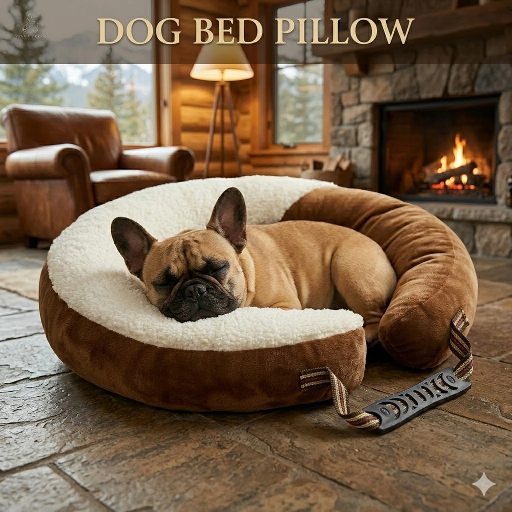 Dog Bed Pillow Comfortable Breathable Soft Skin U Shaped Neck Pillow Spine Protection Tear Resistant Sleeping Support Pillow