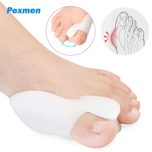Imagen 1 del producto Pexmen 2/4/8 Uds Protector de cojín de juanete almohadillas correctoras de juanete con separador para escudo de Gel del dedo gordo para aliviar el dolor en el pie