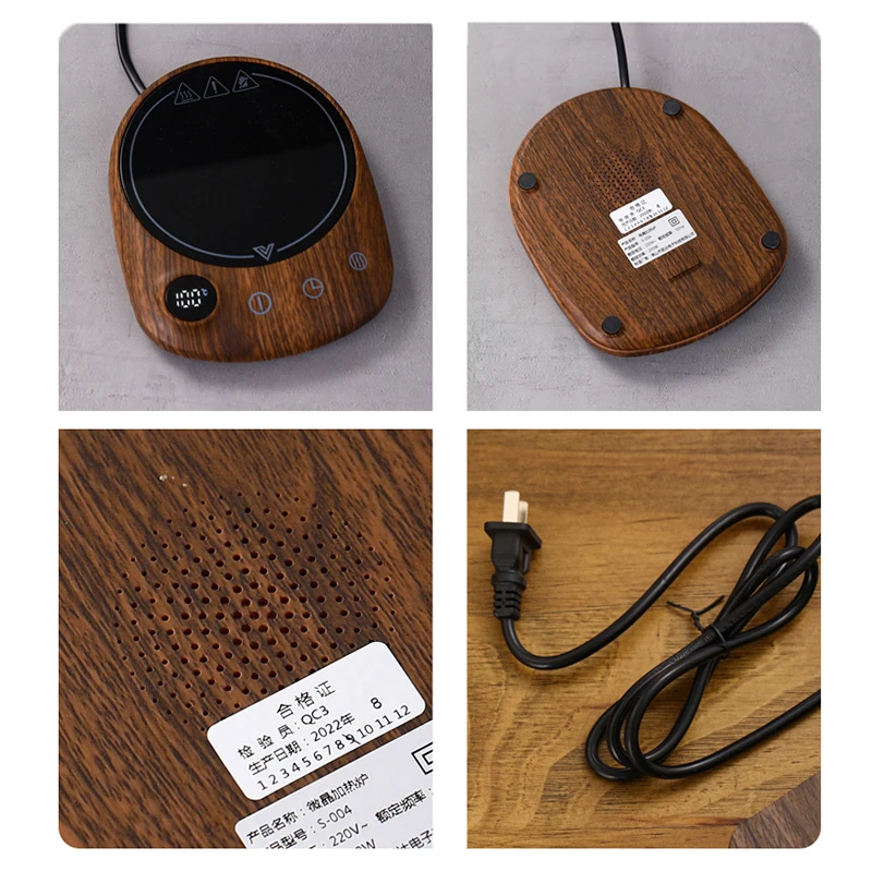 100 ° Chauffe-tasse C chauffe-tasse à café chauffe-thé chaud dessous de verre 5 vitesses température chauffe-tasse café lait thé coussin chauffant 220V