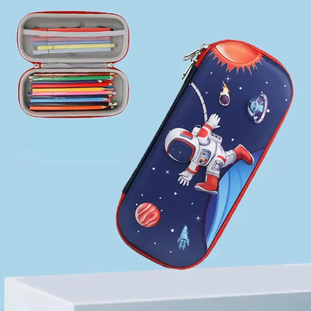 Милый карандаш, организованная Канцелярия, вместительная коробка, мультяшный динозавр, астронавт, карандаш, фотоорганайзер для студентов