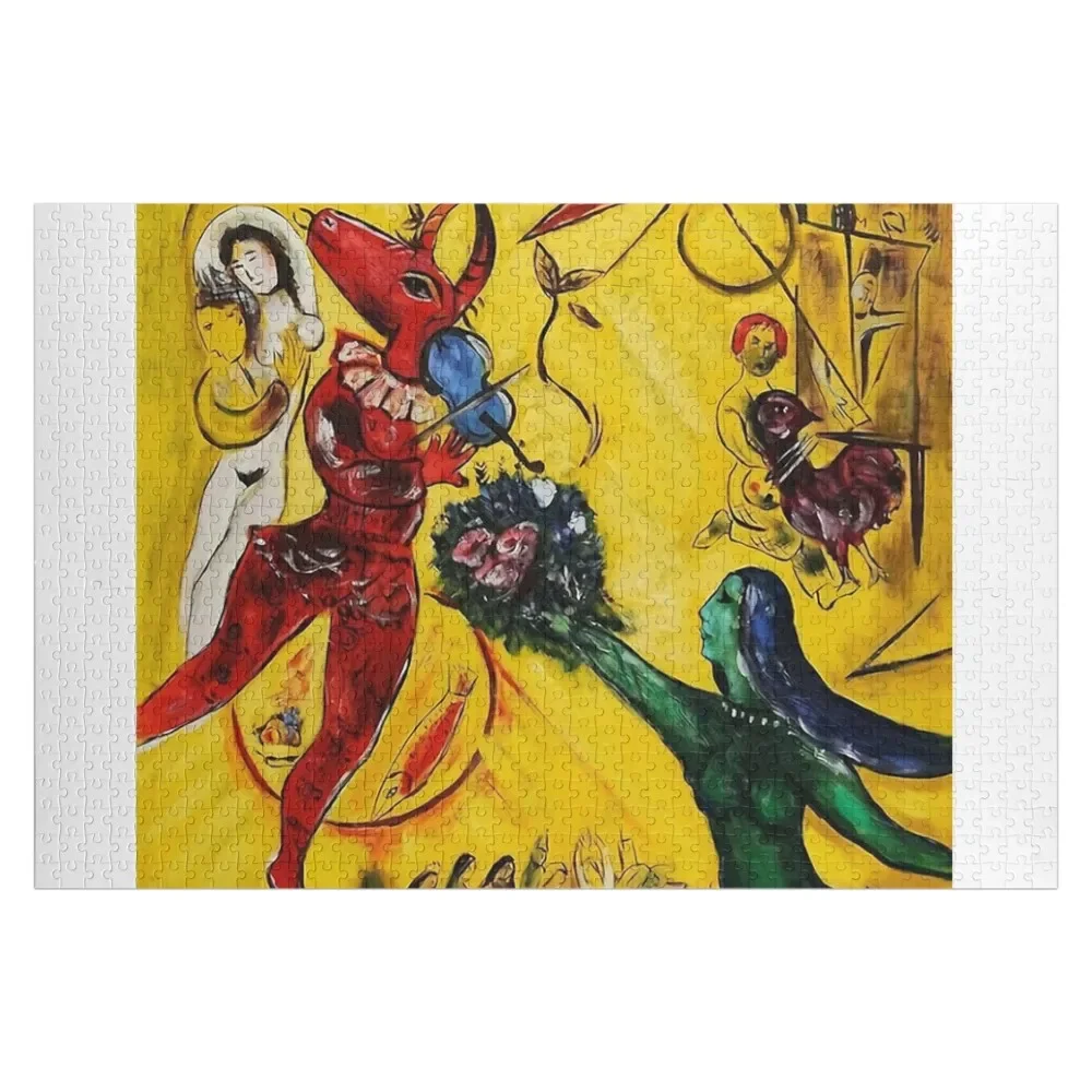 Puzzle en Bois à Motif de Histoire de Chagall, Jouets Personnalisés avec Customisation pour Enfant