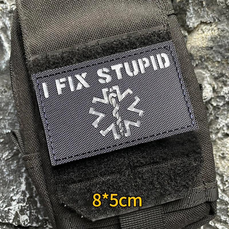 I Fix Stub Reflective Morale Badge American Life Star Tactical Accessory EMT PARAMEDIC Rescue Embroidered Patch Military Armband