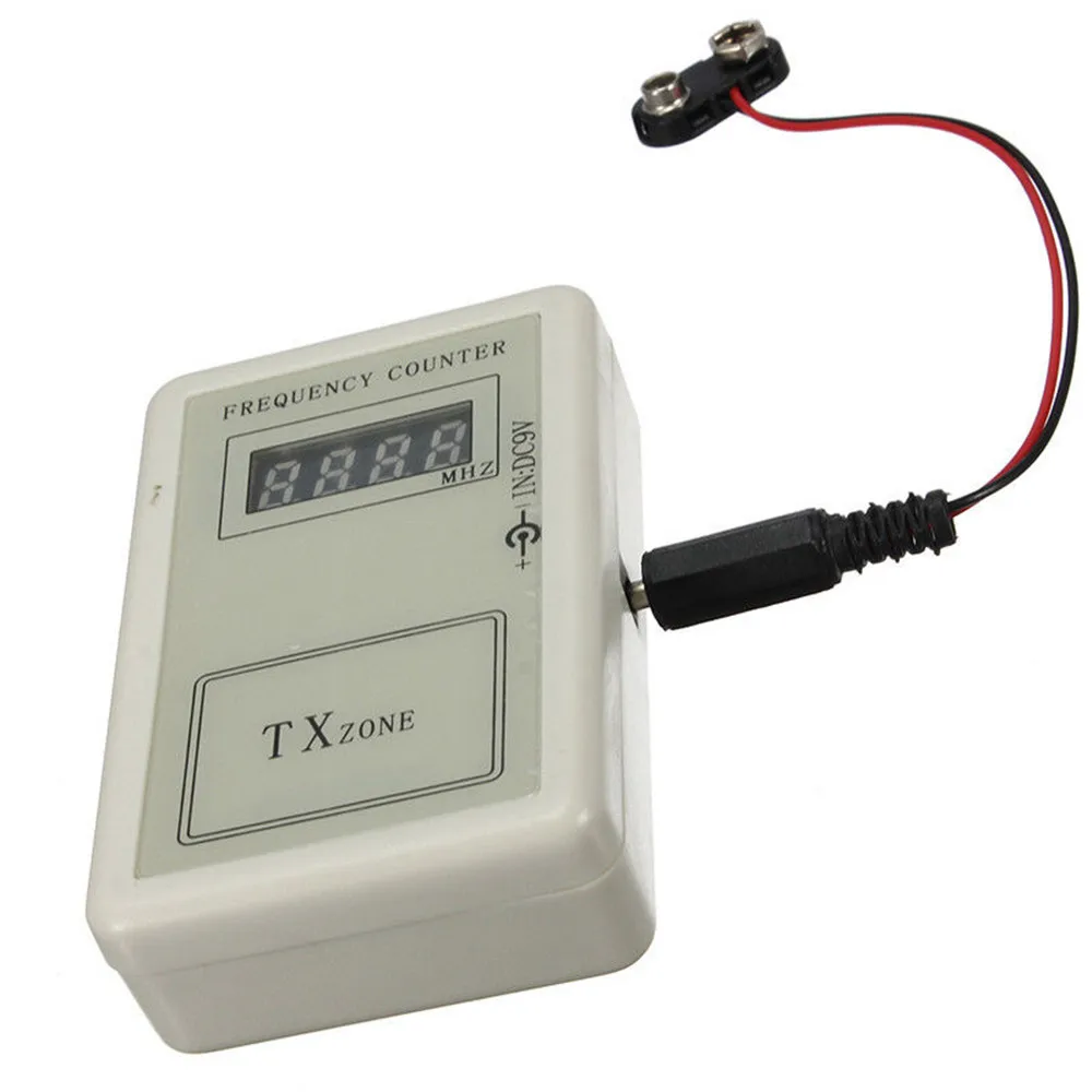 DC7.5-10V Frequentie Teller Indicator Detector 250-450Mhz Cymometer Afstandsbediening Zender Frequentie Meter Scanner Wavemeter