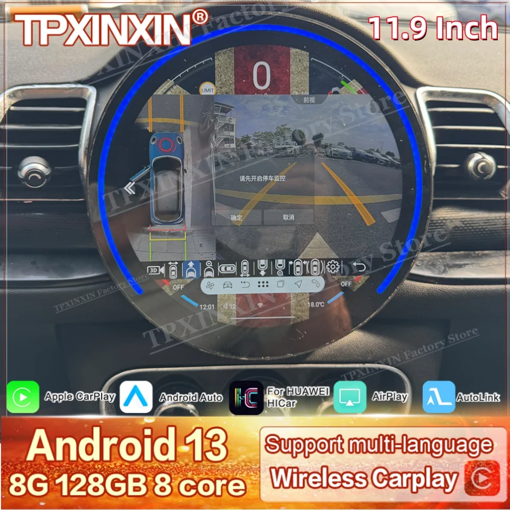 Car Android Stereo Radio HD Touch Screen GPS Navigation Wireless Android Auto Carplay For MINI F54 2017~2026 Player Head Unit