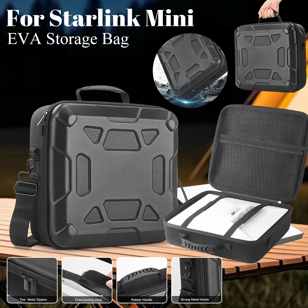 

For Starlink Mini Case Shockproof Storage Bag Waterproof Travel Carrying Case Dustproof Portable Storage Box for Starlink Mini
