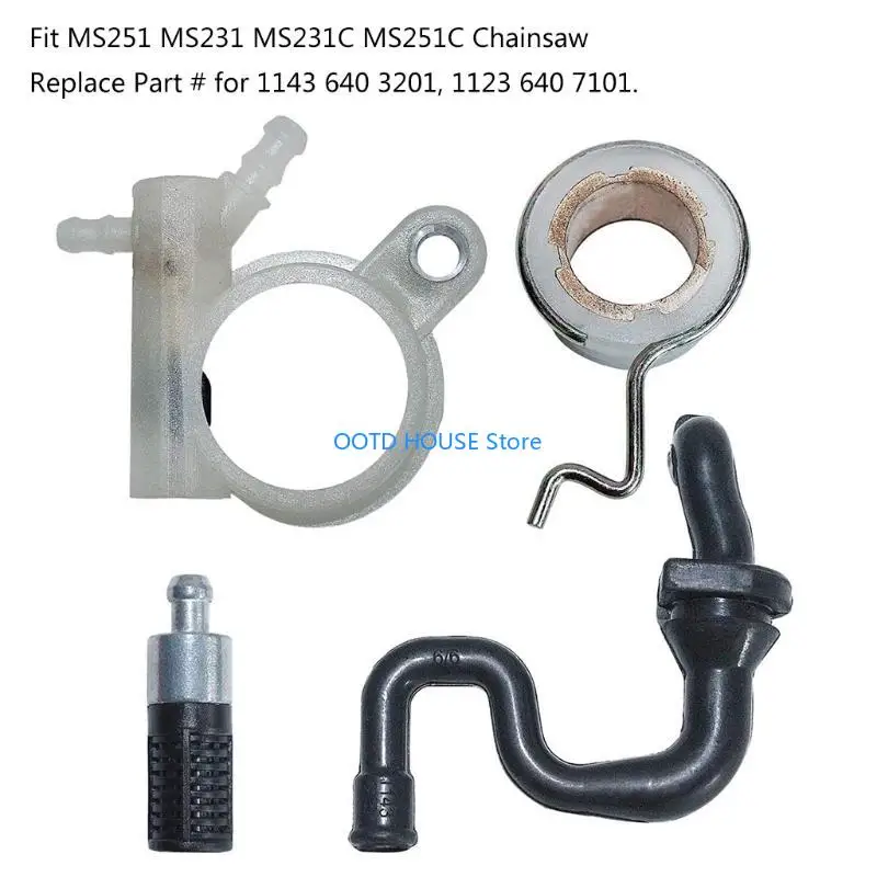 

103A Oil Worm Gear Oil Filter Line Hose for MS 180 170 MS180 MS170 018 017 Chainsaw Parts 11236407102