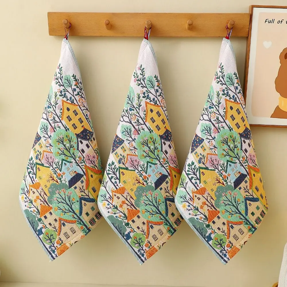 New 34x40cm Large Hand Towel 4 Layer Cotton Gauze Quick Dry Pure Cotton Dish Cloth Decorative Tea Towel Home Restaurant