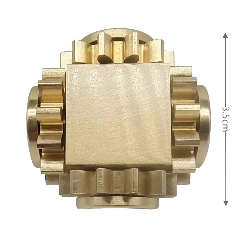 1 PCS Divertente Rotatore Manuale In Ottone 4-Gear Fidget Spinner Gear Per Il Tempo Libero Giocattolo di Decompressione Per Adulti Alleviare L'ansia Regalo Di Natale