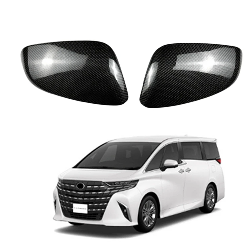 

Car Side Wing Mirror Cover Carbon Fiber Rearview Mirror Shell For Toyota Alphard 2024 Side Mirror Cover