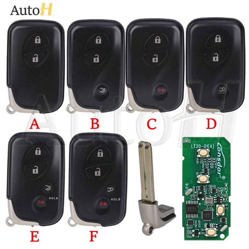 Lonsdor LT20-01EN Universal Smart Car key 4D Chip 312-434Mhz For Toyota RAV4 Prado Corolla Camry For Lexus ES IS LS Remote Key