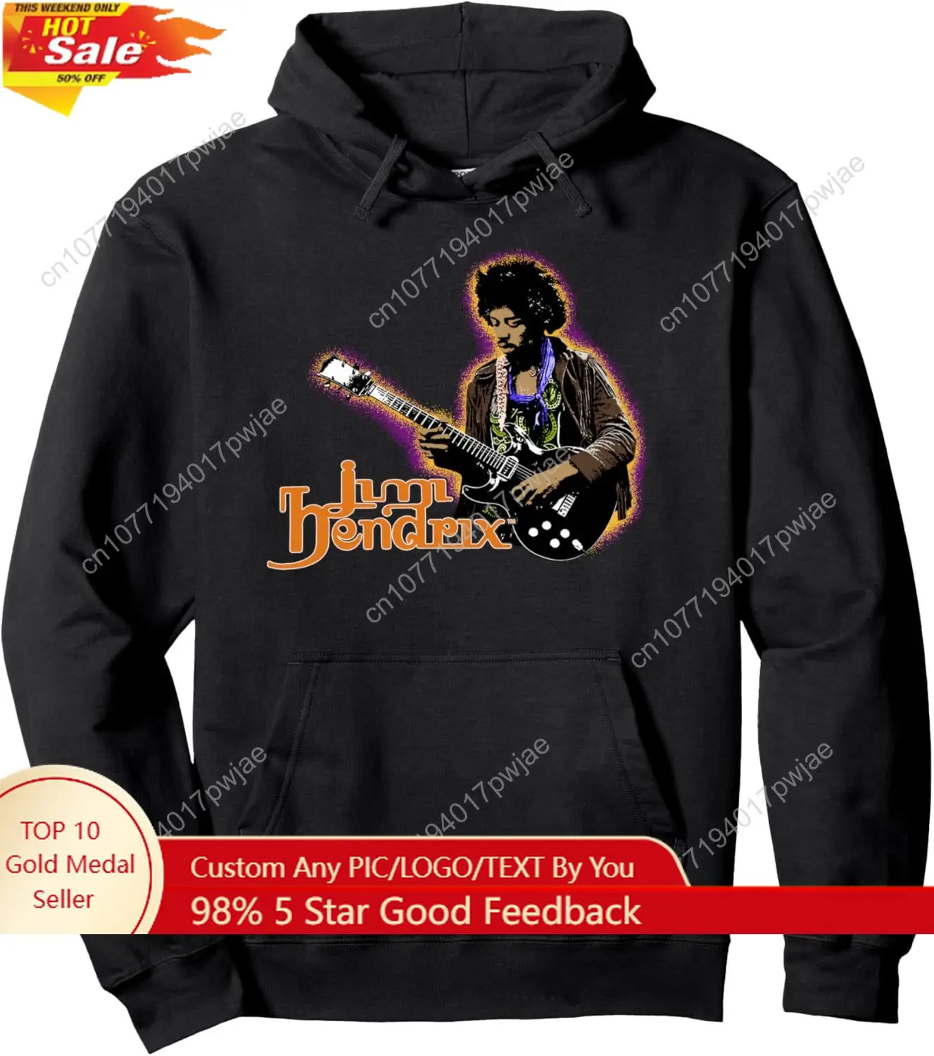 

Jimi Hendrix Autumn Glow Pullover Hoodie
