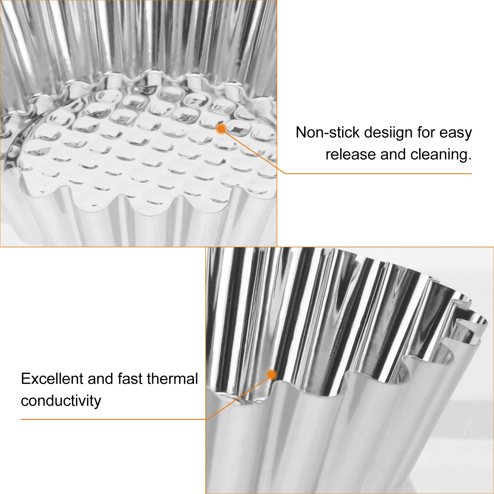 

12Pcs Stainless Steel Mini Egg Tart Moulds Non-Stick Flower Tart Mold Set for Baking Tarts Cupcakes Pastries Tartlet Molds