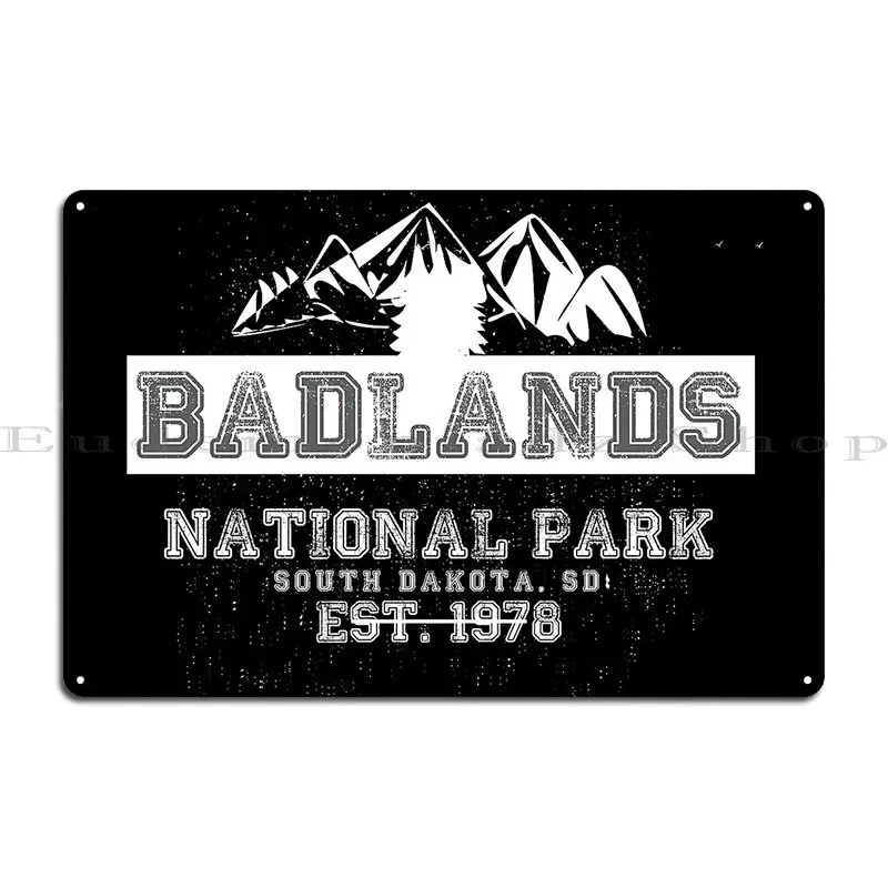 Badlands South Dakota National Park Metal Sign PaintingCustomize Design Customized Wall Decor Tin Sign Poster