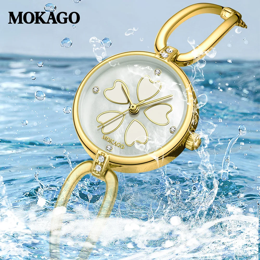 여성 패션 진주 시계 형광 다이얼 합금 스트랩 2025 럭셔리 숙녀 석영 손목 시계 품질 여성 다이아몬드 시계