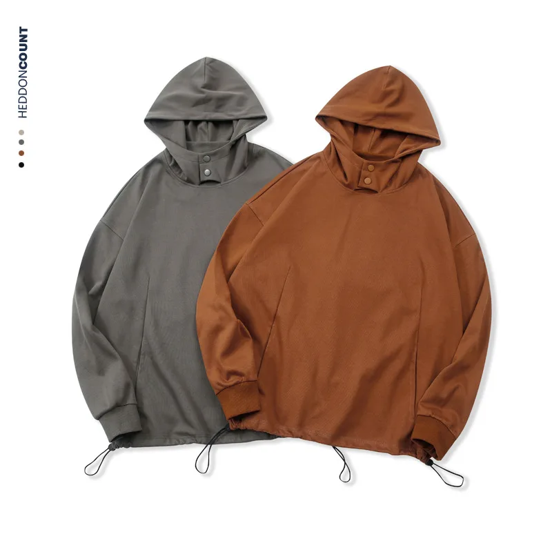 

Осень 2024, новая мода, мужские однотонные простые базовые повседневные модные свободные пуловеры с капюшоном, кофты, мужская одежда, толстовки, топы