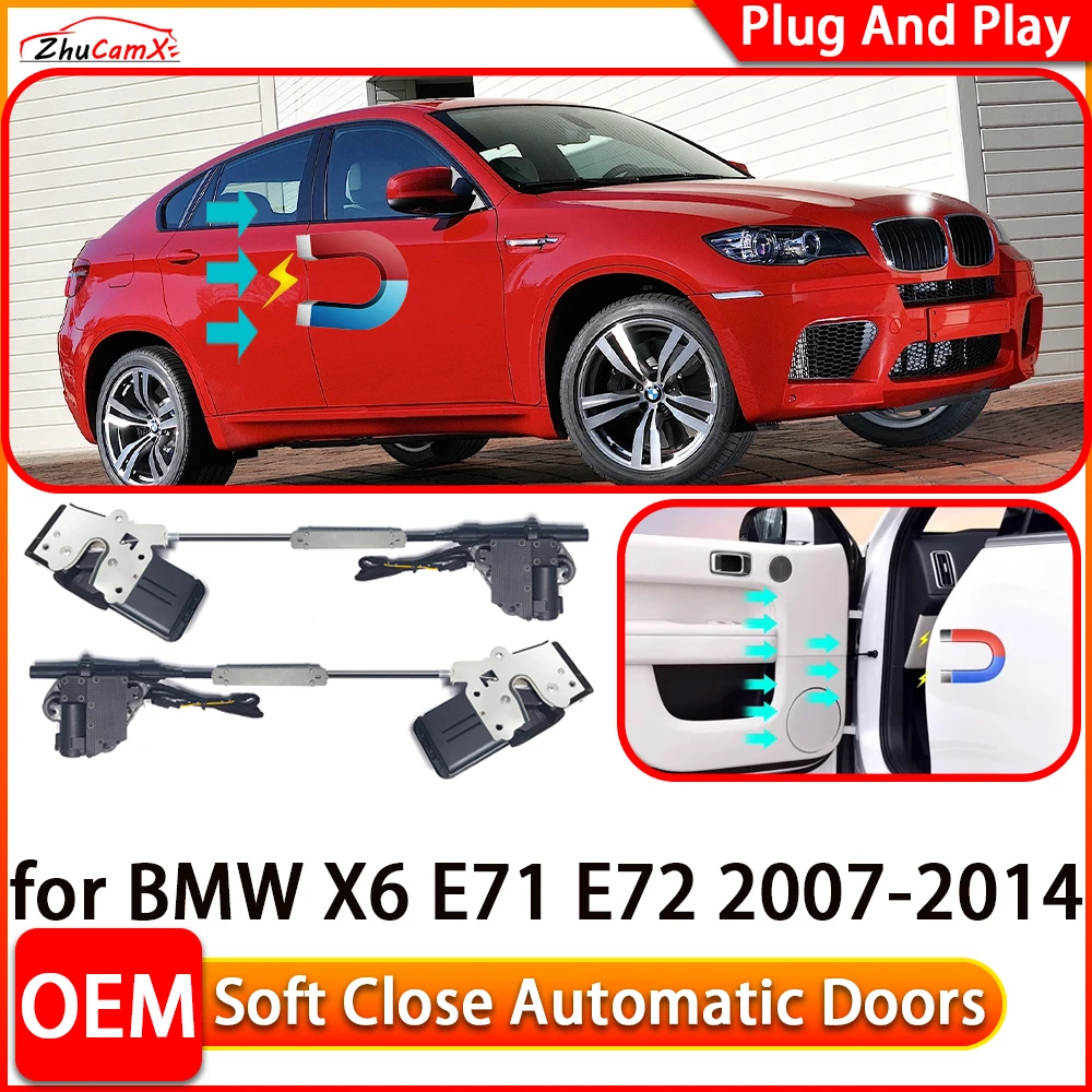 

ZhuCamX for BMW X6 E71 E72 2007-2014 Car Automatic Electric Soft Close Door Closer Power Closing Door Comfort Closing System