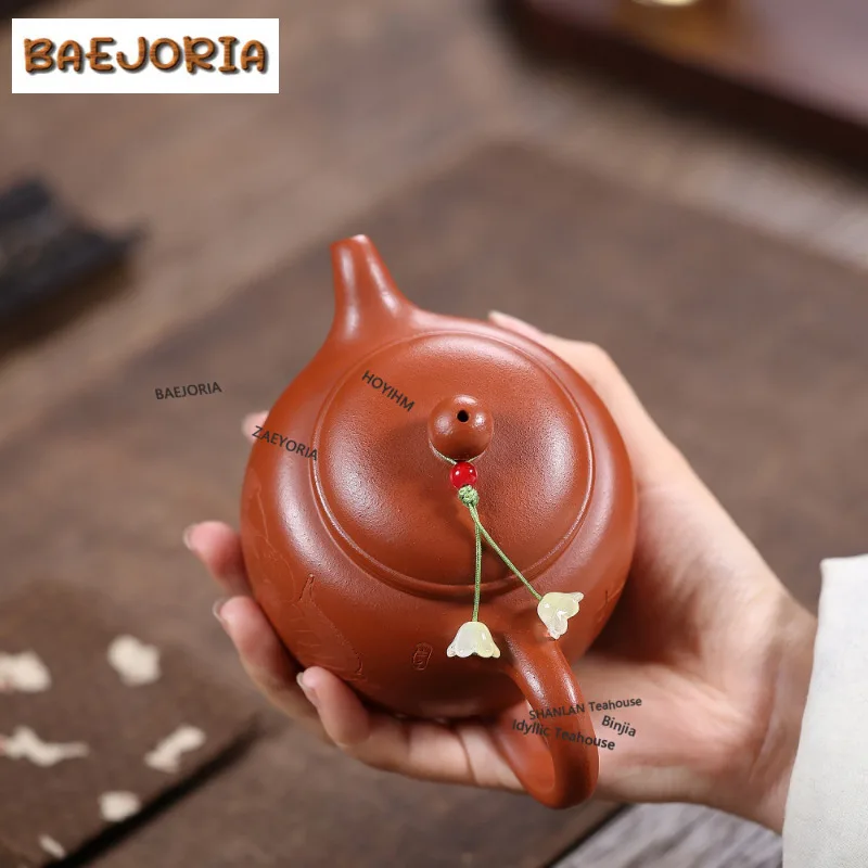 290ml Aesthetic Yixing Purple Clay Teapots Master Handmade Pao Zun Pot Raw Ore Zhu Mud Kettle Zisha Tea Set Collection Cha Craft