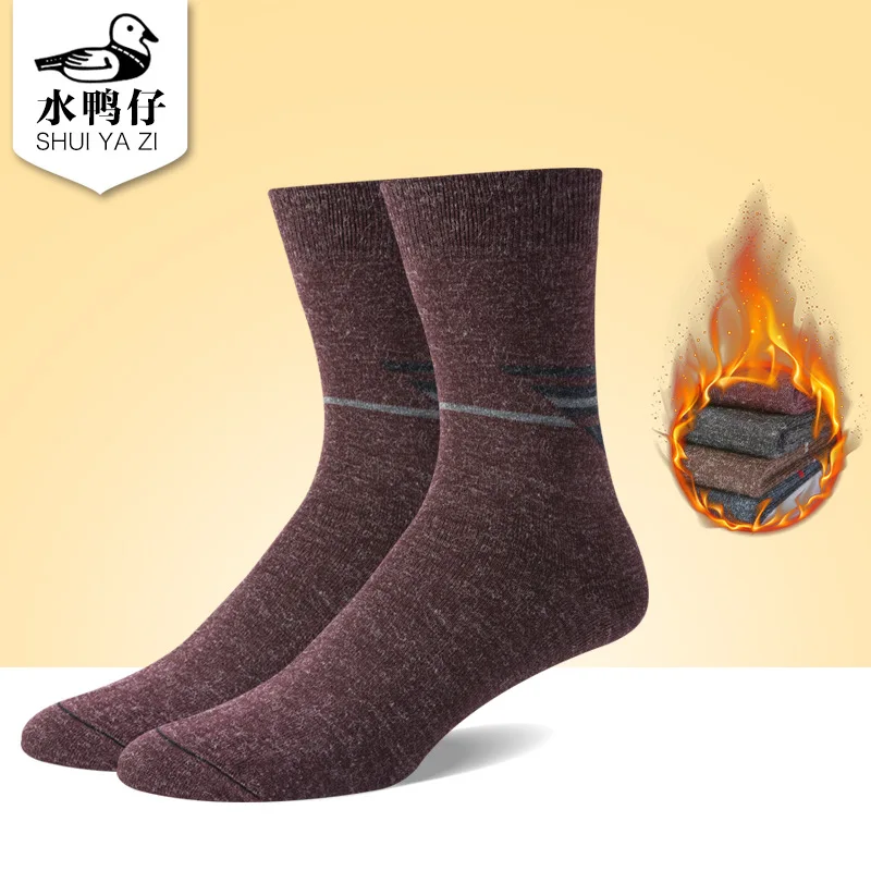 

Зимние мужские утолщенные теплые однотонные длинные мужские носки-трубы, шерстяные носки, прямая продажа с фабрики в деловом стиле