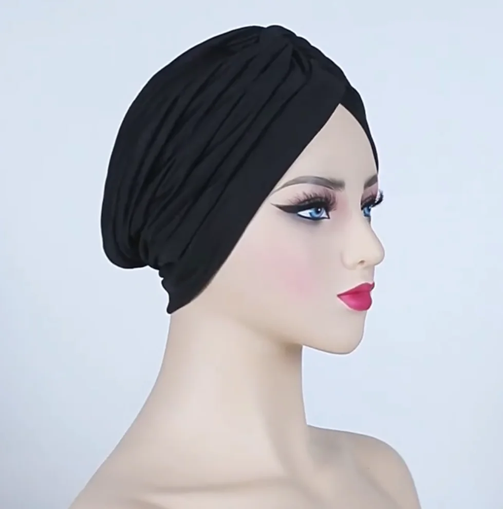 

Новый женский мусульманский тюрбан, хиджаб, шапочки, химиотерапия, шапочка от выпадения волос, повязка на голову, завязанная шляпа, платок, индийская шляпа, Turbante Mujer