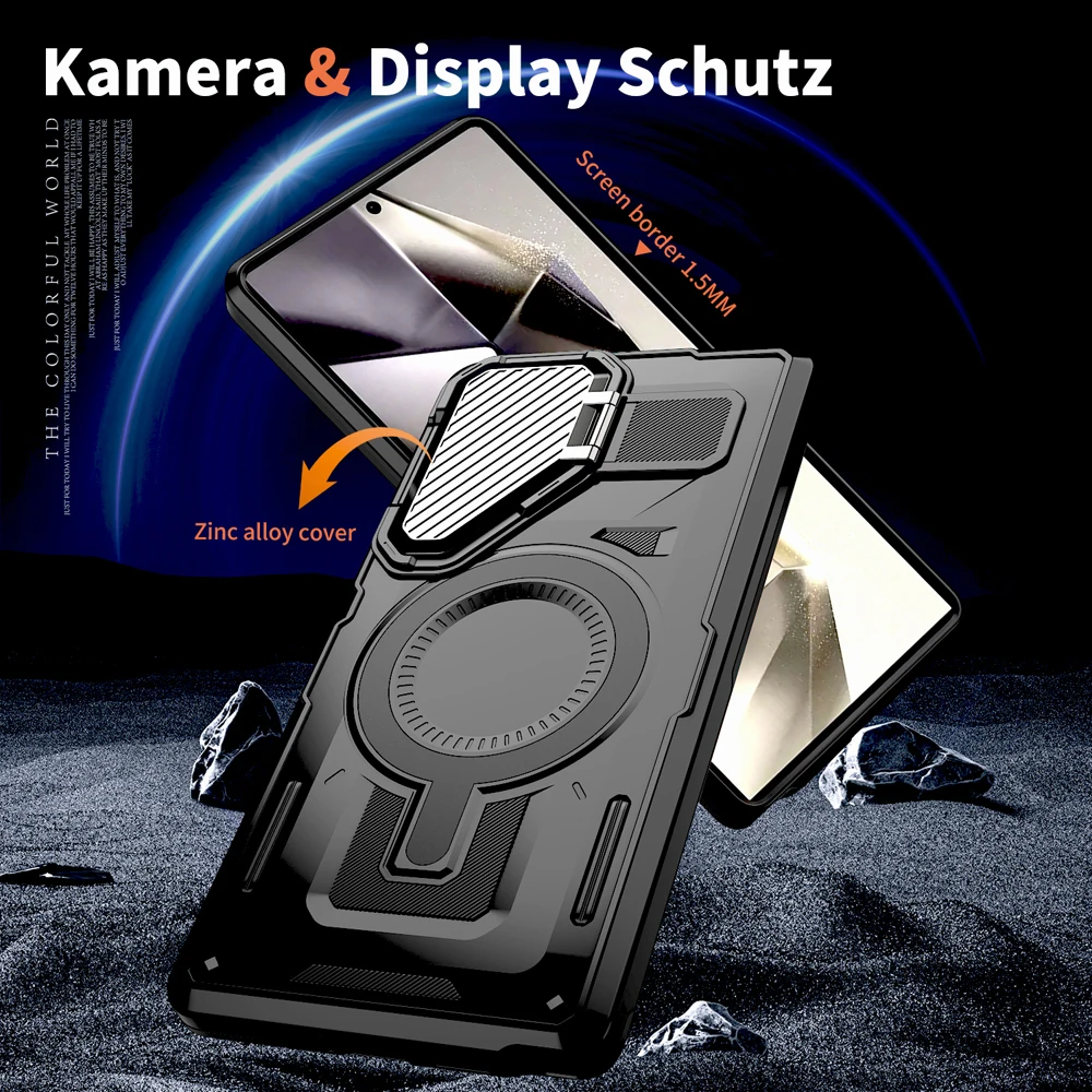 Shockproof Armor Case For Samsung Galaxy S25 S24 S23 Ultra Plus FE A15 A55 A14 A35 5G S24Ultra S24FE For Magsafe Charge Cover