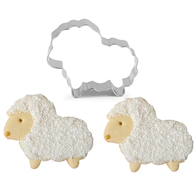 1PC Sheep Shape Cookie Cutter Biscuit Mold Aluminium Alloy Easter Biscuit Pastry Cookies Cutter DIY Cookie Fondant Cake Mold