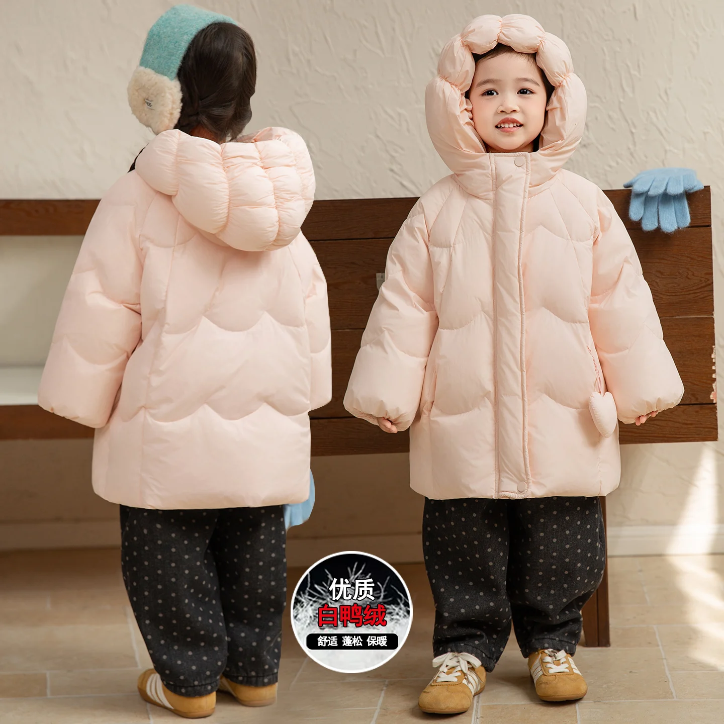 

2-11Y Girls Winter Clothing Children's Coat Kids Long Down Coat Winter Thick Warm Puffer Jacket for Boys and Girls Long Size Top