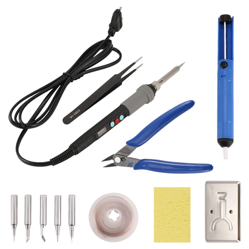 

ABHG-90W Soldering Iron Station LCD Digital Electric Solder Iron Fast Heat Welding Station For Electronic Repair EU Plug