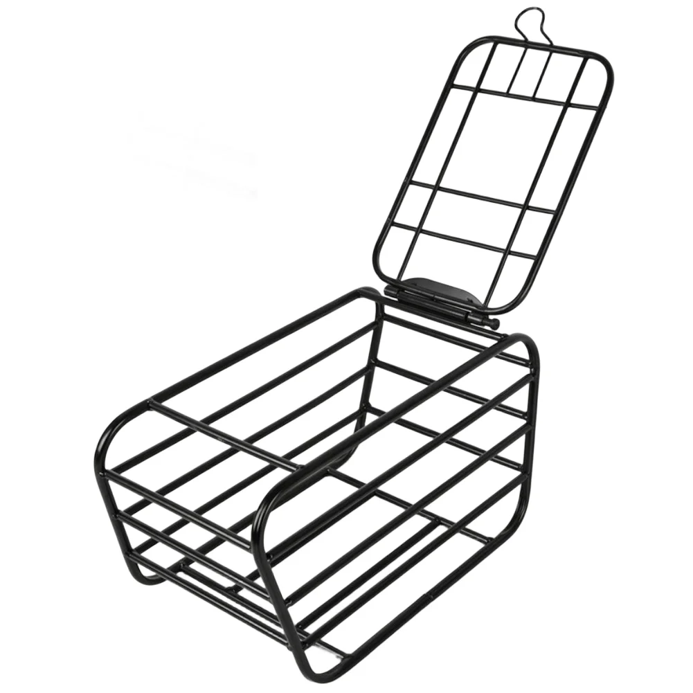 

Pet Carrier Basket for Electric Bike and Scooter Front Mounted Pedals Carbon Steel Construction 38x23x215cm Black