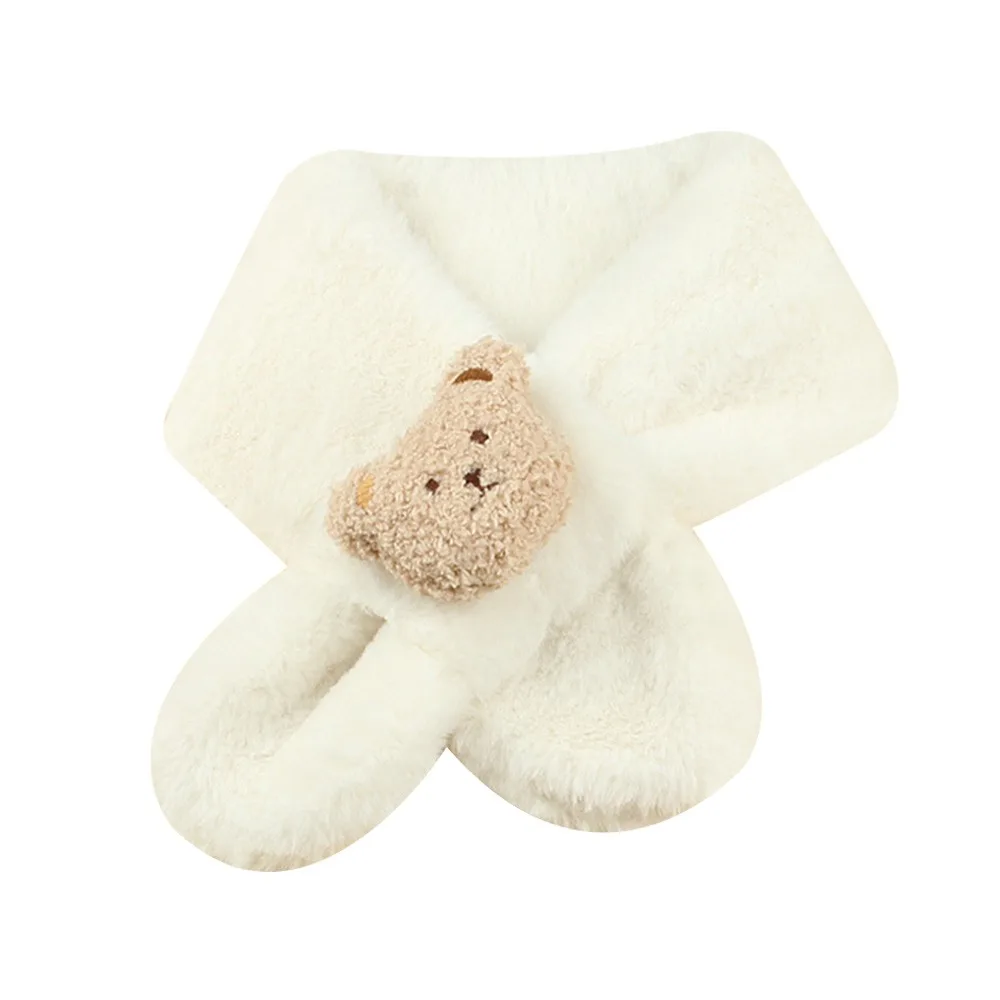 

Fashion Warm Kids Winter Scarf Plush Thick Neck Warmer Cute Soft Plush Scarf Baby Boys Girls