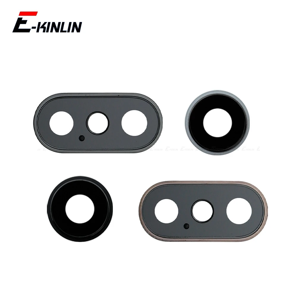 Back Rear Camera Glass Lens Ring Cover For iPhone XR XS Max With Frame Holder Replacement Parts