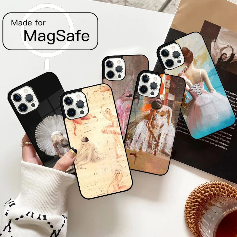 Ballerina Dance Ballet Girl Magnetic Phone Case For iPhone 17 Air 16e 12 13 14 15 Pro Max Magsafe Wireless Cover