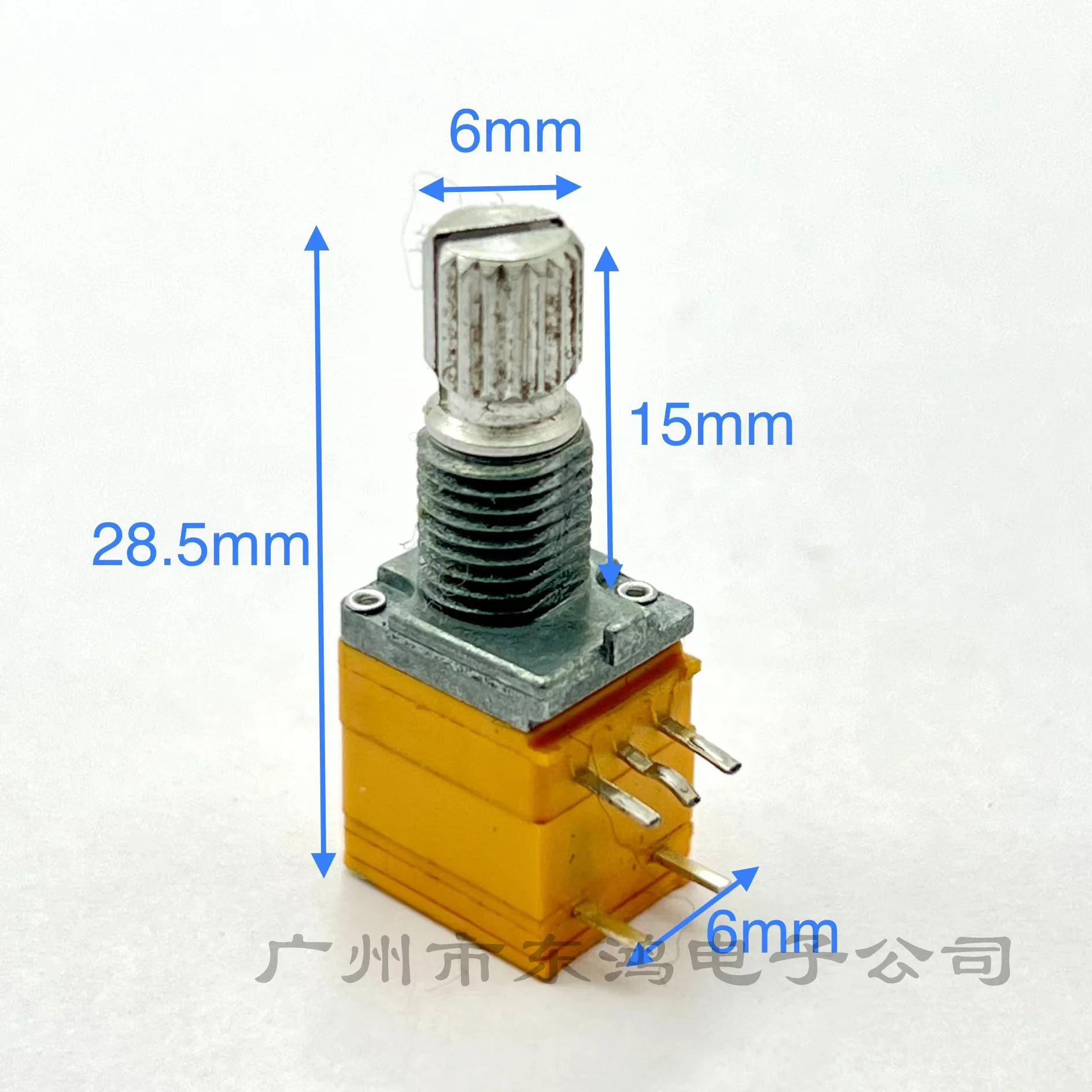 1 PCS Shengwei RK09 precision duplex potentiometer with switch A10K15 half shaft with switch