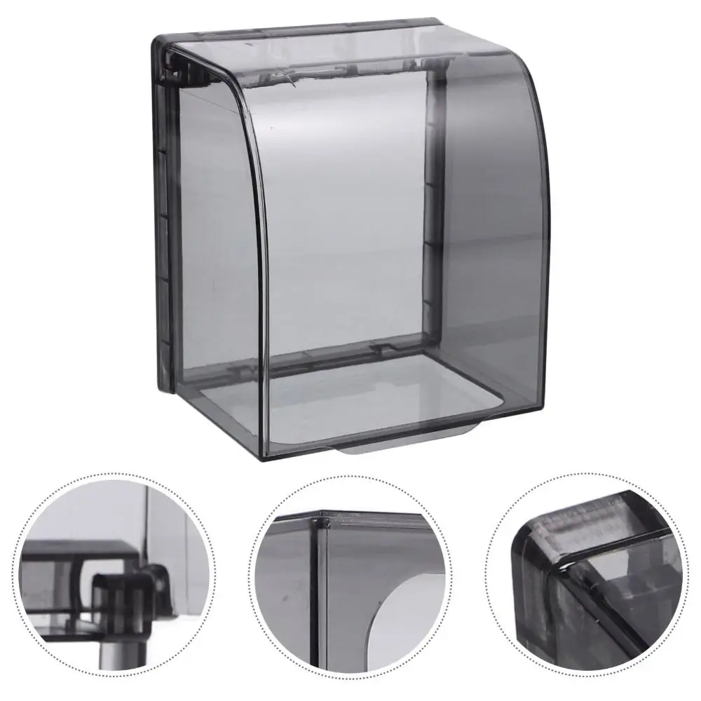 Dust Proof Waterproof Socket Box Plastic Self-Adhesive Switch Socket Cover Waterproof Transparent Receptacle Protector Bathroom