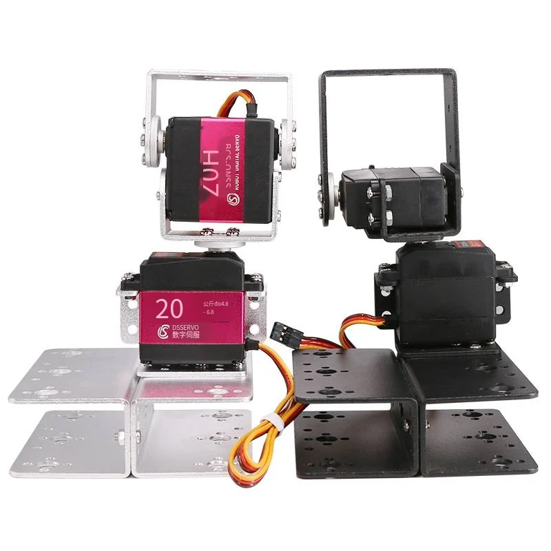 DIY 2 DOF Robot Putar lengan dasar Platform 20kg Servo Digital untuk Raspberry Pi MG996 Robot mainan yang dapat diprogram untuk Arduino