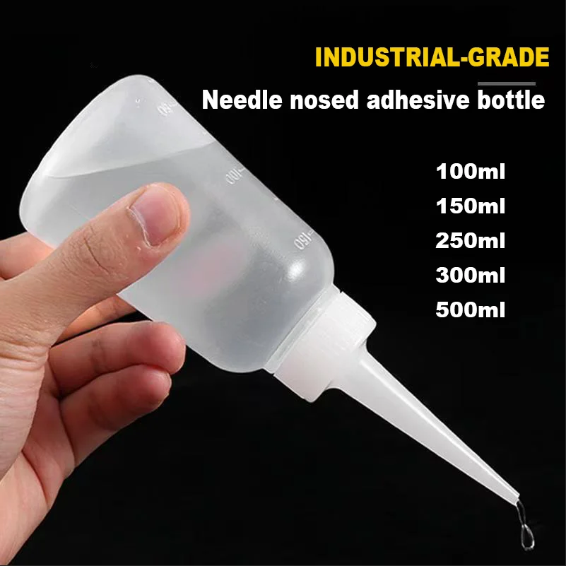 1-10Pcs 100ml 150ml 250ml 300ml 500ml  Thickened Plastic Glue Bottle Set Point Tip Oil Dispenser for DIY/Lubricant /Adhesive