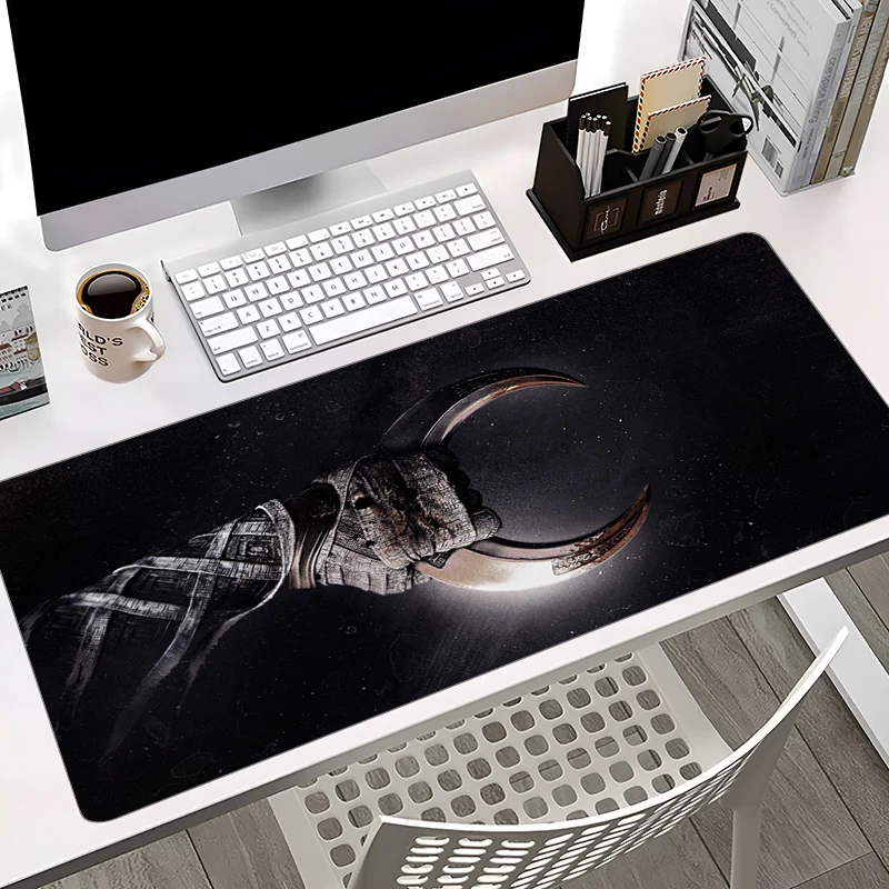 Gaming M-Moon Knights Mousepad Black Laptop Gamer Gaming Large Table Mat HD Printing Keyboard Office Non-slip Mouse Pad Deskmat