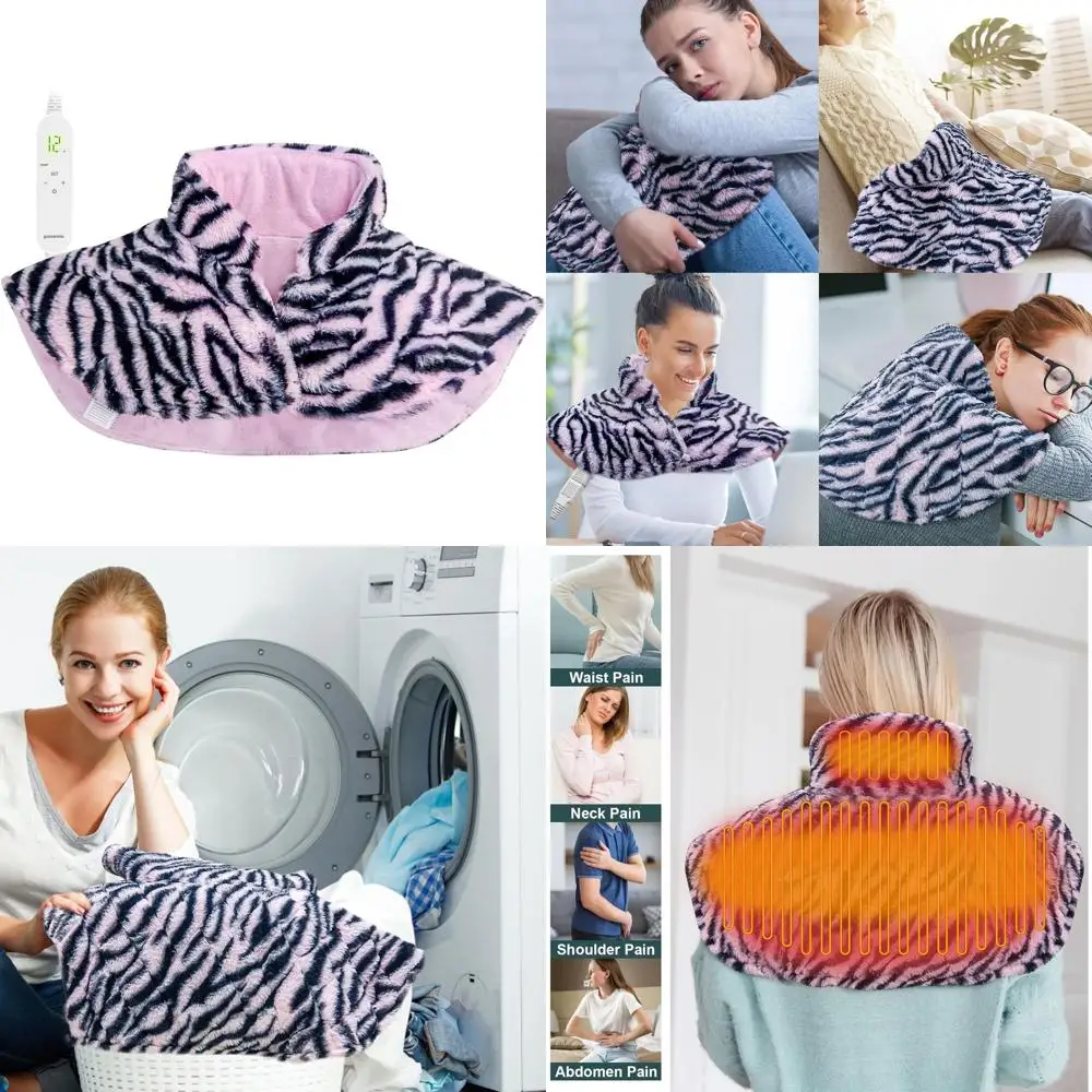 

Большой электрический согревающий пояс для плеча - грелка весом 2,4 фунта с функцией влажного и сухого прогрева, моющаяся (18x22)