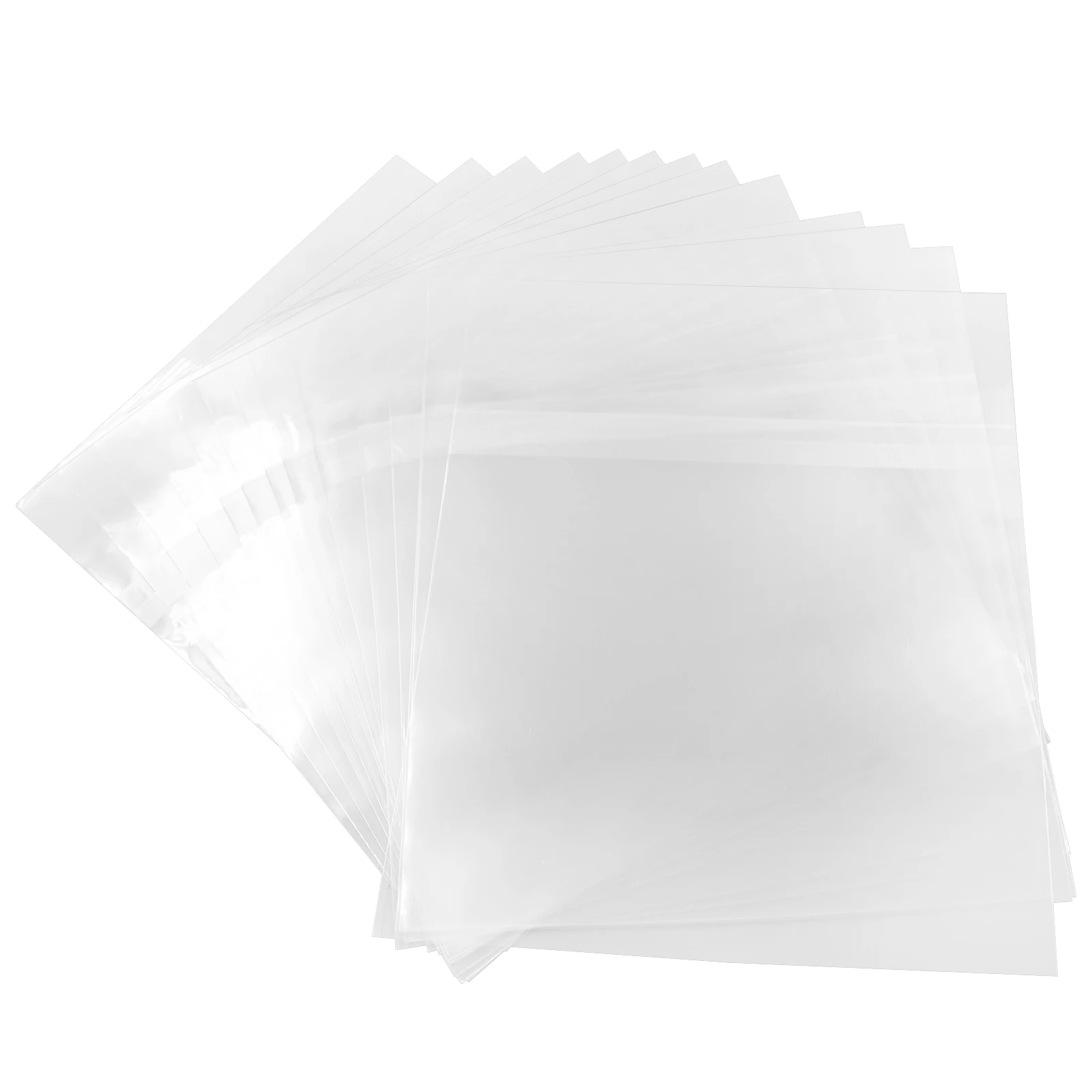 25/50PCS  10inch Clear Resealable Outer Sleeves 4 Mil Plastic Vinyl Record Sleeves for 10\'\' Record Cover Vinyl Protect Outer Bag