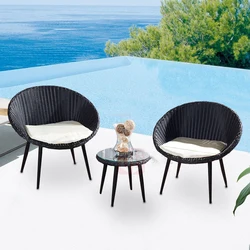 2022 hot modern leisure garden sets Scandinavian outdoor furniture home balcony rattan chairs outdoor tables and chairs