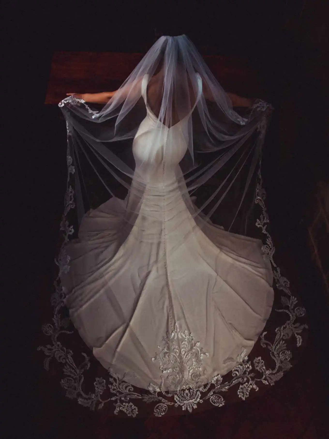 زين الحجاب الزفاف 3M تول طبقة واحدة غطاء الرأس طول الكاتدرائية اكسسوارات الزفاف الزفاف مخصص الحجاب الطويل مع مشط #2