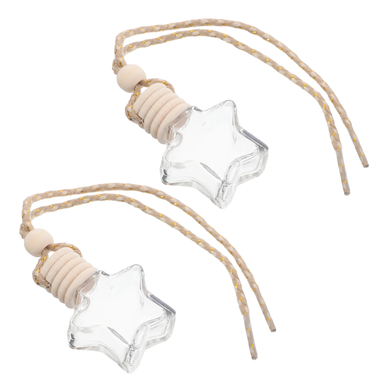 

2Pcs Five Pointed Star Aromatherapy Car Pendant Compact Design Fragrance Holder for Car and Home Interior Decor