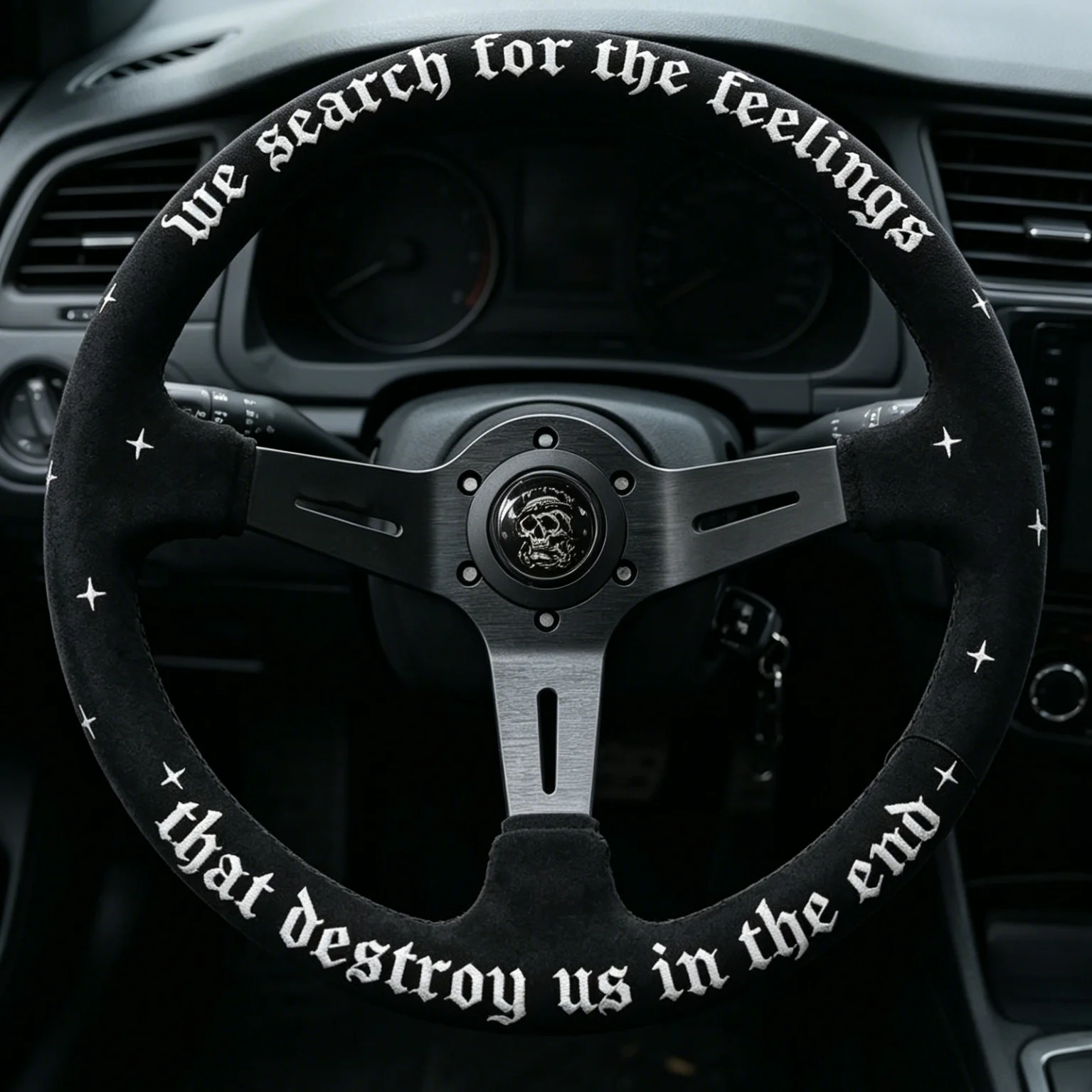 

350mm Sports Classic Steering Wheel 6 Holes Black Spoke Deep Dish American Drifting Steering Wheel