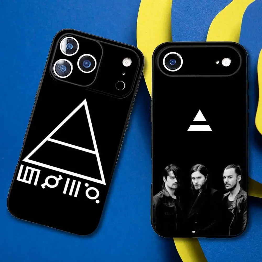 

The 30STM 30 S-Second To Mars Phone Case For iPhone17,16,15,14,13,12,11 Plus,Pro Max Soft Black Cover