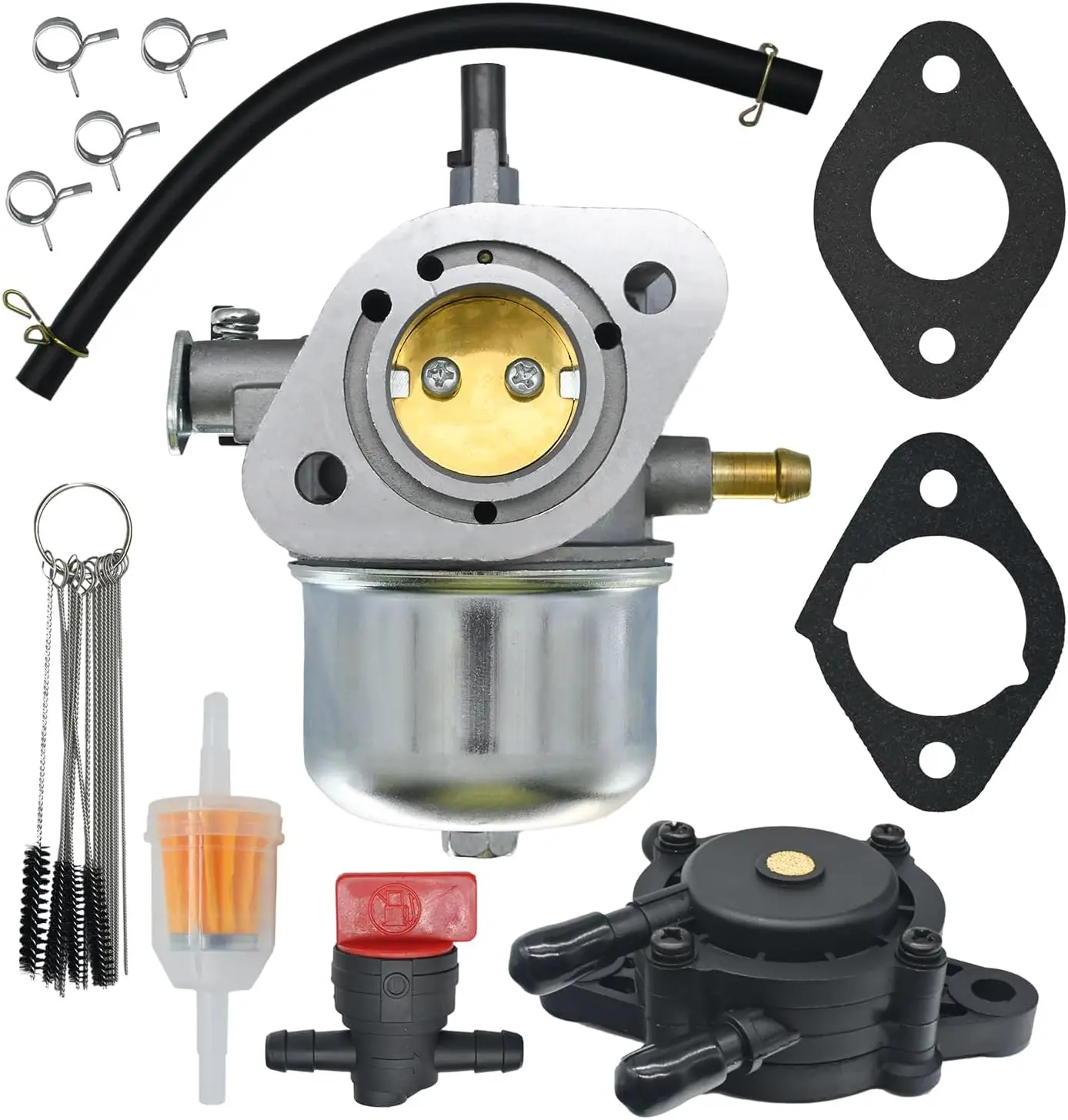 FH430V Carburetor Kit 15003-7061 Replacement for Kawasaki FH381V FH541V FS481V Recoil Start Engine, 15004-7054 Carb with Gaskets