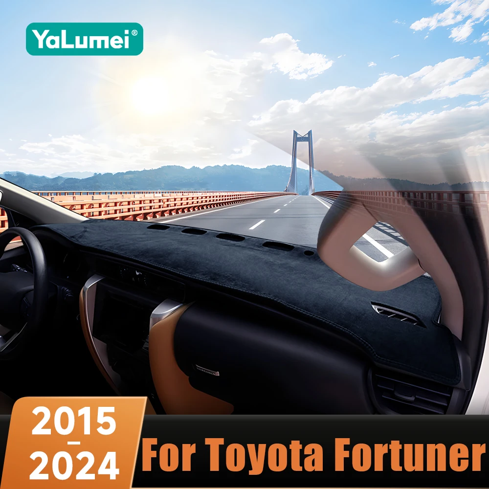 Para Toyota Fortuner SW4 AN150 AN160 2015-2020 2021 2022 2023 2024, cubierta para salpicadero de coche, alfombrilla para tablero de salpicadero automático, alfombrillas para sombra de sol