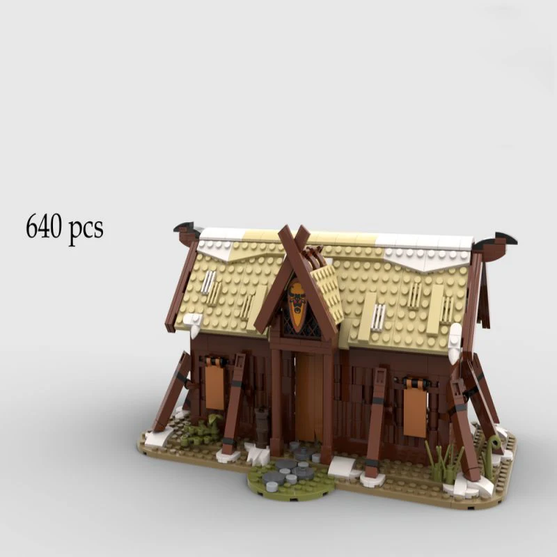 MOC-102557Viking Haus Modell 640 Pellet Baustein Spielzeug DIY Montage Spielzeug Geschenk