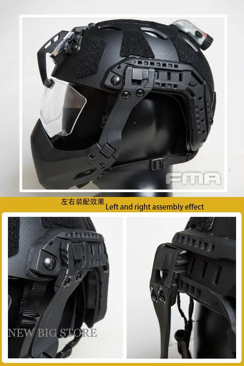 FMA Hunting Airsoft Folding Half Seal Mask For Tactical Helmet Accessories Outdoor Wargame Paintball Helmet