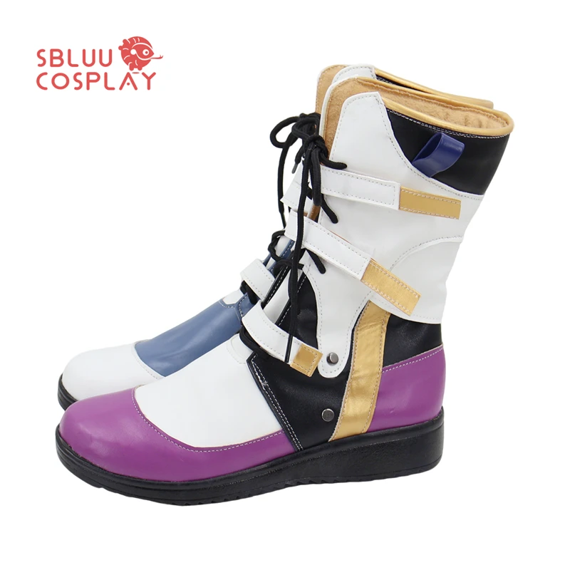 SBluuCosplay Arknights Exusiai Scarpe Cosplay Stivali su misura Festa di Halloween