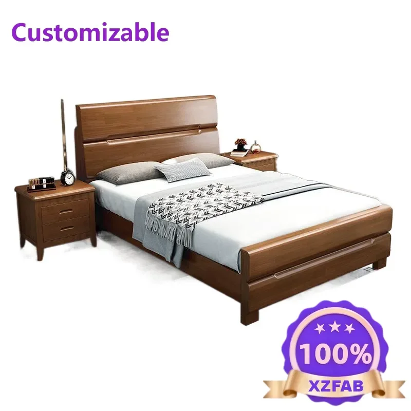 Factory Direct 2026 Solid wood single bed 1.2 meters, adult 1.5 meters, elderly 1.35 meters, hard board bed frame