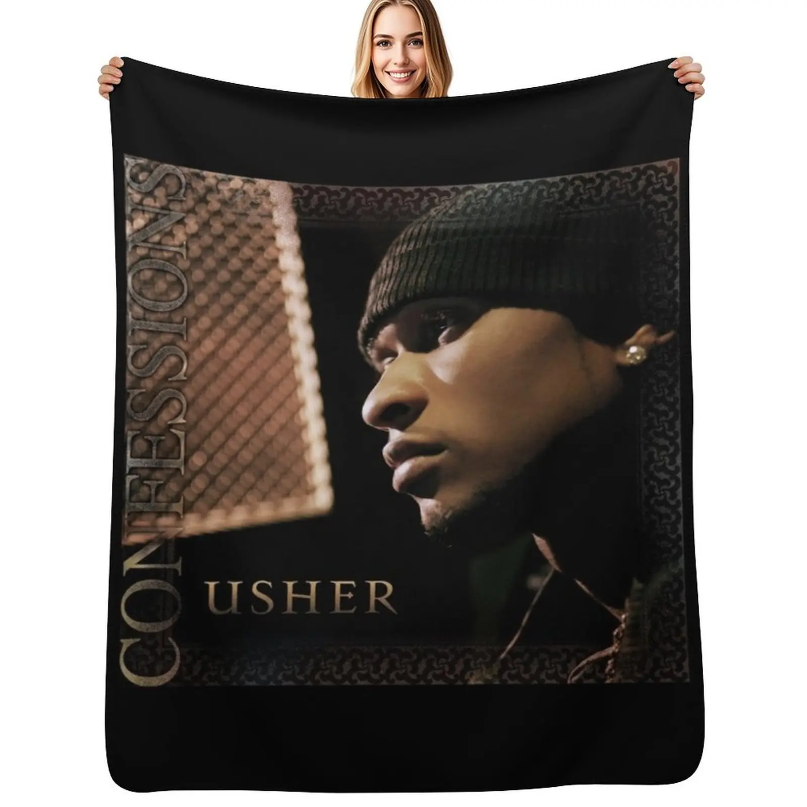 

Confessions Usher Throw Blanket For Decorative Sofa Luxury Thicken Sofas bed plaid Blankets